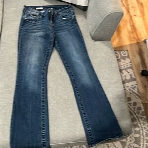 High rise boot cut jeans
